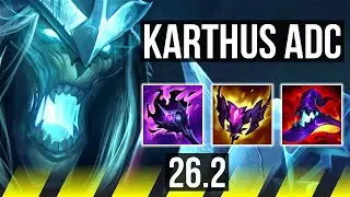 KARTHUS & Rell vs JHIN & Braum (ADC) | 91K damage, 9k gold comeback | EUNE Master | 26.2