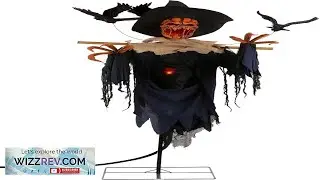 Fun Costumes Giant 7FT Animated Scarecrow with Flying Crows Halloween Decoration