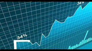 stock market trading graphic background animation of chart