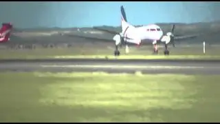REX Regional SAAB 340B landing at SYD