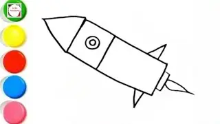 How to draw cute rocket Drawing step by step for beginners & ColoringFor Kids andToddlers_ Child Art