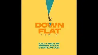Kelvyn Boy feat. Tekno & Stefflon Don - Down Flat (Remix) [Lyrics Visualizer]