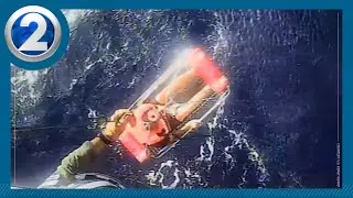 WATCH: 2 men airlifted from life raft following mayday call off Molokai