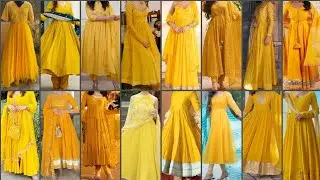 Most Amazing Yellow Colour Anarkali Suit Design Ideas for Girls 2025
