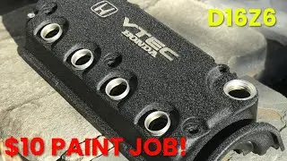 AMAZING! Paint Your Valve Cover Like A Pro! - 1995 Honda Civic EG Coupe D16Z6