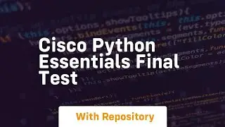 Cisco python essentials final test