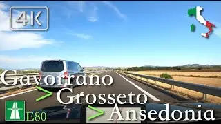 ASMR Highway Drive, Italy [E80 | Gavorrano ⩾ Grosseto ⩾ Ansedonia] July 2022 | 16:30 | 🌞