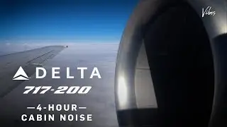 Delta Air Lines Boeing 717 | 4-Hour Airplane Cabin Ambience for Work, Study, Sleep & Relaxation