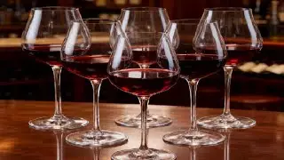 GENICOOK Wine Glasses Set Of 6,Hand Blown Lead Free Clear Glassware,17 oz Crystal Red Wine Glasses S
