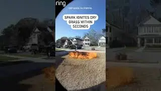 Spark Lands on Dry Grass and Ignites Fire Within Seconds