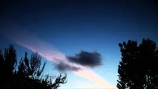 Fading light-sunset clouds+trails timelapse HD V09355
