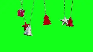 Animation of Christmas Baubles Decorations on Green Screen Background | 4K