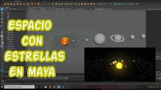 Maya FX espacio con particle tool