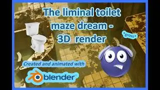 liminal toilet maze blender animation
