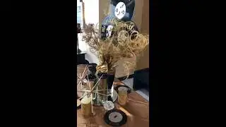 DIY entrance table 60th birthday party