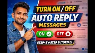 How to turn On and Off auto reply messages on Facebook page 2026