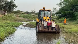 JCB 3DX video || JCB machine in the river