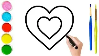 How to Draw Double Heart String for Beginners, Drawing for Beginners, Drawing & Colouring