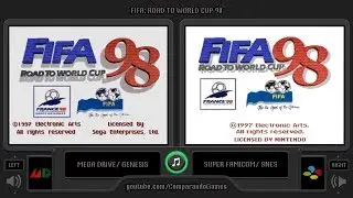 FIFA 98 (Sega Genesis vs SNES) Side by Side Comparison | VCDECIDE