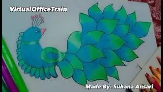 Pencil Drawing Tricks to Draw Peacook for Kids - #drawing