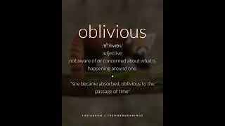 Learn new word: oblivious. #learnenglish #vocabulary