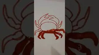 How to Draw Crab | Silhouette Art | PRABATHAMIZH ARTS #shorts 🦀 🦀 🦀