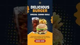 Boost Burger Sales!Digital Menu Templates for Combo Deals #digitalmenu #restaurantmenu