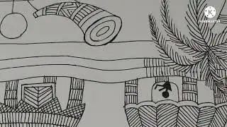 easy border ke sath warli painting sikhe #easywarlipainting #easywarliartwork