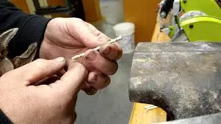 Mokume Gane build day 4 twisting three 18k and sterling rods for pattern weld