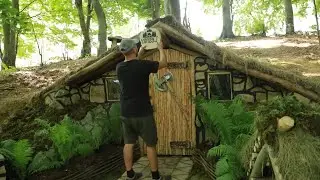 Building an incredibly impressive shelter out of wood and stone by @lesnoy_craft8607