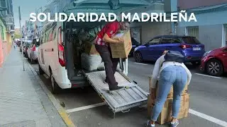 Taxistas madrileños llevan ayuda a Valencia