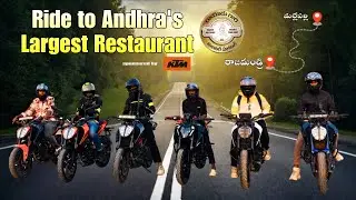 Morning Ride to Andhra&rsquo;s Largest Restaurant 🏍️| Breakfast Vlog 🍽️ | Telugu Food vlog 🍲| Moto Vlog 🎥