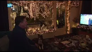 Jan heeft zijn complete tuin en huis versiert met 5.000 lichtjes