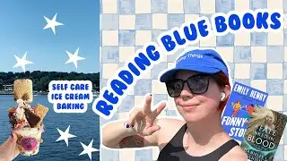 reading and self care vlog 🔹🌊💦 reading blue books!