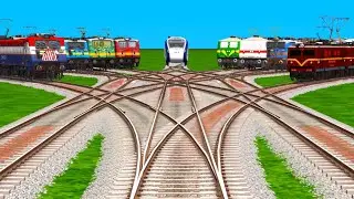 ALL Diesels and Eclectic Trains Run On high Curves Bumpy Railroad Junctions choo choo train toddlers
