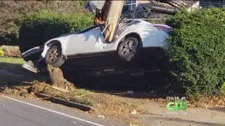 Driver Crashes Into Utility Pole, Knocking Out Power In Upper Darby