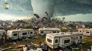 Massive Tornado Strikes Portugal! Buildings Collapse and Cars Flip Over in Albufeira