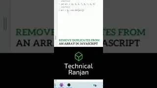 #Javascript new Set() Menthod Of an Array in JavaScript #Shorts