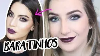 TENTEI IMITAR A MAQUIAGEM DA CAMILA COELHO com PRODUTOS BARATINHOS!!