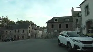 Driving On The D8 From Ploumagoar Through Bourbriac To Kerien, C&ocirc;tes d'Armor, Brittany, France