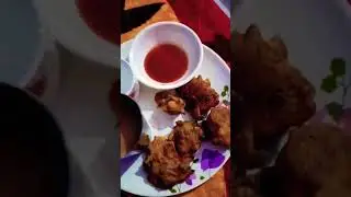 #today cool weather with hot tea nd patato pakoda😋#minivlog