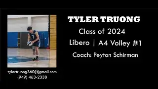 Tyler Truong 2024 Libero | SoCal Cup Fall Season Highlights | A4 18-1s