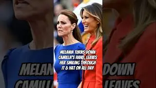 Melania Turns Down Camilla's Hand, Leaves Her Smiling Through It & Hat On All Day #camilla #royal