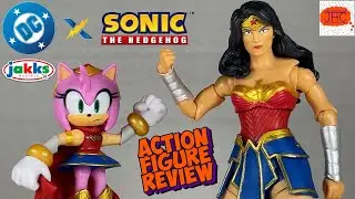 LASSO OF TRUTH? Jakks Pacific DC X Sonic the Hedgehog WONDER WOMAN and AMY ROSE Action Figure Review