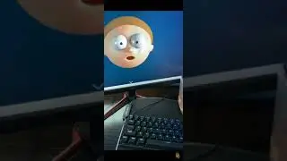 Morty from Rick and Morty Aggressively sniffing food (meme)