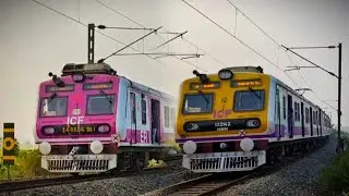 Beautiful 90 Degree Curve! Indian Local & Express Train Fast and Fourius Crossing । Indian Railways 