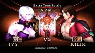 Soulcalibur 2 HD Extremely Hard Extra Team Battle with Ivy, Charade and Cervantes