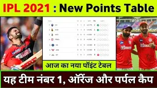 IPL Points Table 2021 : After Rr Vs Pbks New Point Table || IPL 2021 Points Table