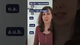 Common Dutch Abbreviations You Should Know! 🇳🇱📚  #learndutch #dutchforbeginners