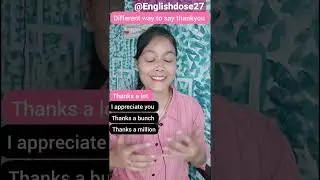 Different way to say thankyou #englishspeaking #howtoimproveenglish #vocabulary